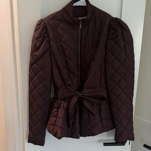 Marie Oliver Quilted Dark Brown Puffer Jacket